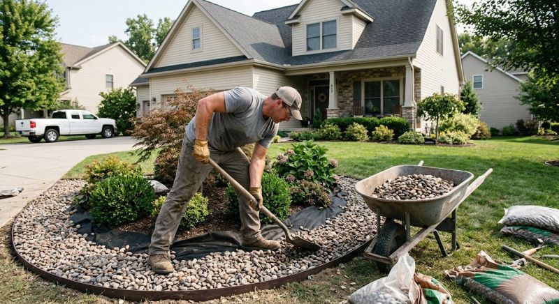 Rock Hardscaping Installation