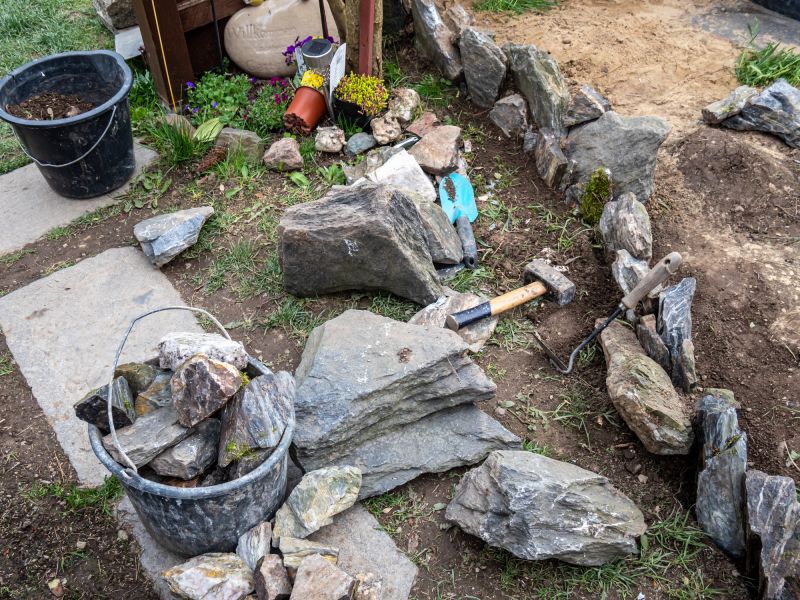 Rock Hardscaping Installation